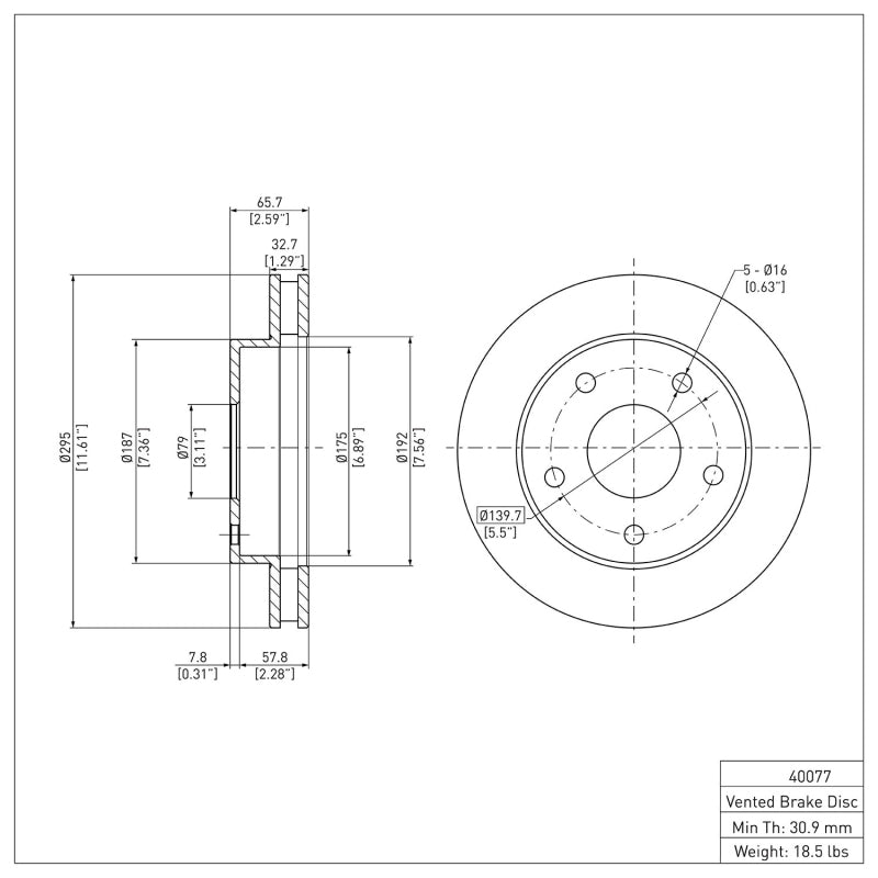 DFC 94-99 Dodge Ram 1500 Pickup Front Brake Rotor