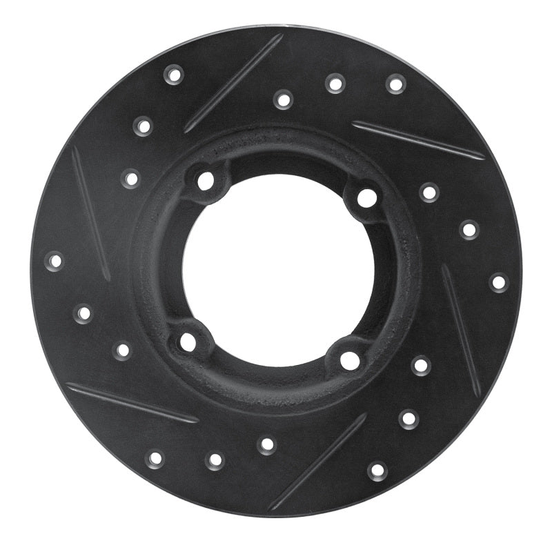R1 Concepts R1 85-94 Chevrolet Sprint Front Right Drilled & Slotted Black Brake Rotor