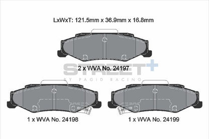 PAGID Racing T8063SP2001 STREET+ Brake Pads