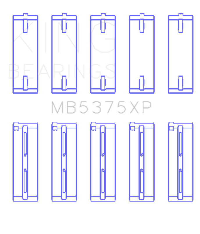 King Engine Bearings Toyota 2Zzge (Size +0.25mm) Main Bearing Set