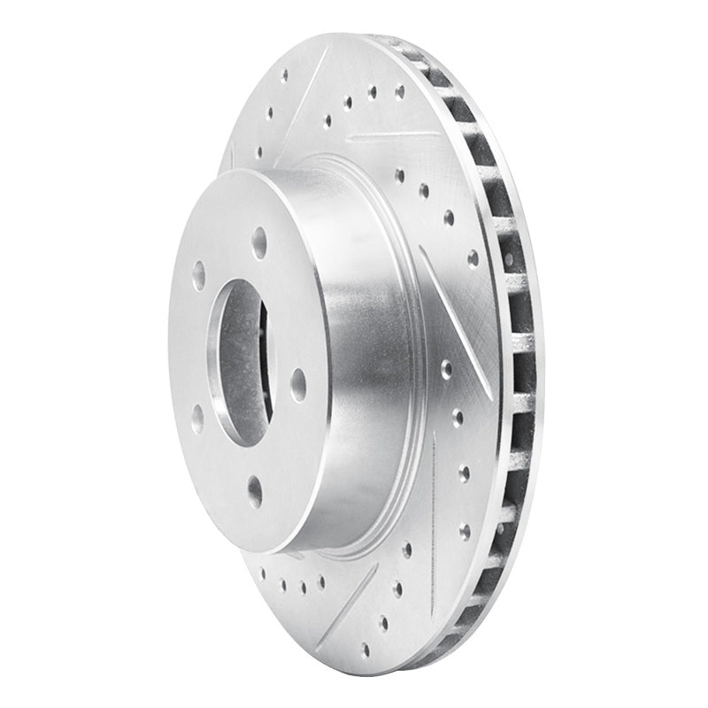 R1 Concepts R1 87-90 Dodge DAKOTA 4WD Front Right Drilled & Slotted Silver Brake Rotor