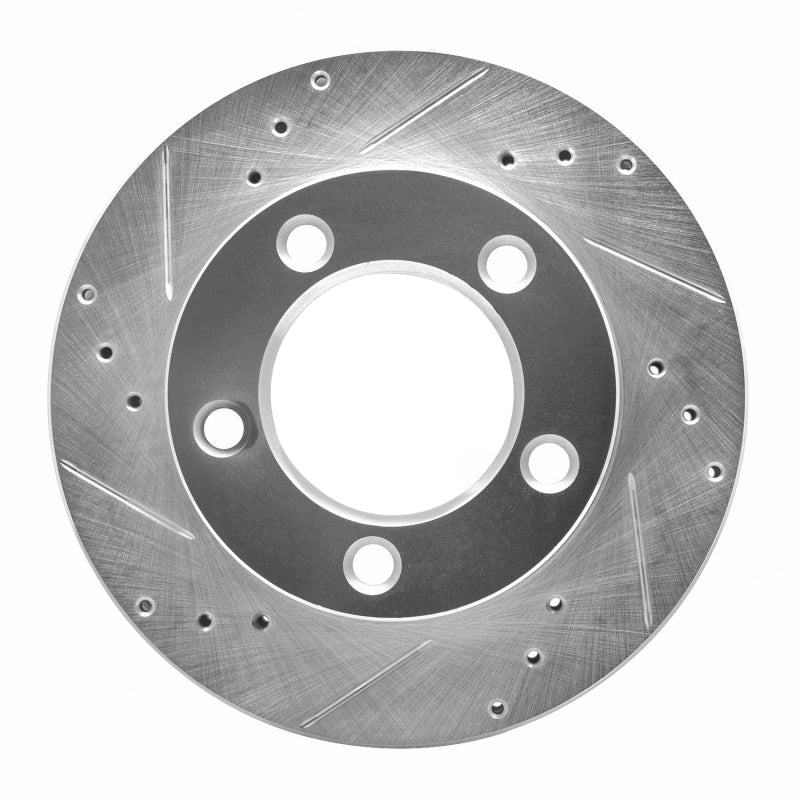 R1 Concepts R1 76-93 Ford F-150 4WD Front Left Drilled & Slotted Silver Brake Rotor