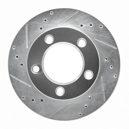 R1 Concepts R1 76-93 Ford F-150 4WD Front Left Drilled & Slotted Silver Brake Rotor