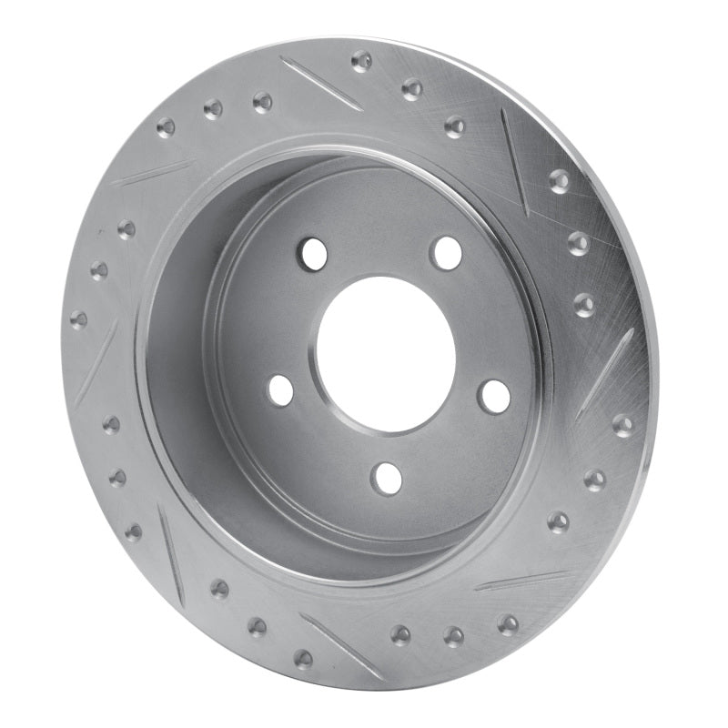 R1 Concepts R1 95-02 Ford Explorer Rear Left Drilled & Slotted Silver Brake Rotor