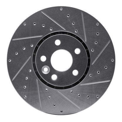 R1 Concepts R1 10-16 Volvo XC60 Front Right Drilled & Slotted Silver Brake Rotor