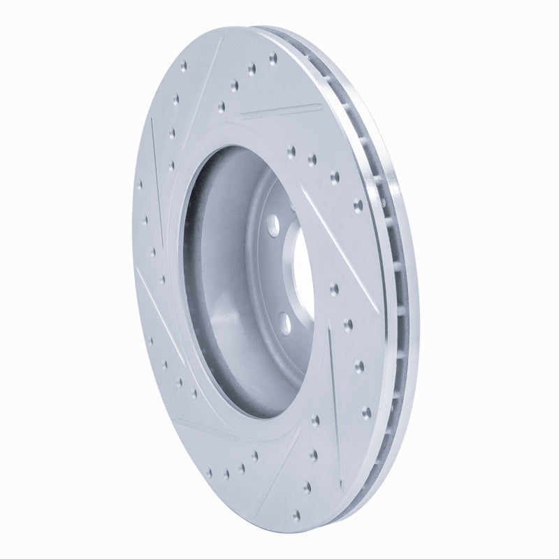 R1 Concepts R1 11-16 BMW 528I Front Right Drilled & Slotted Silver Brake Rotor