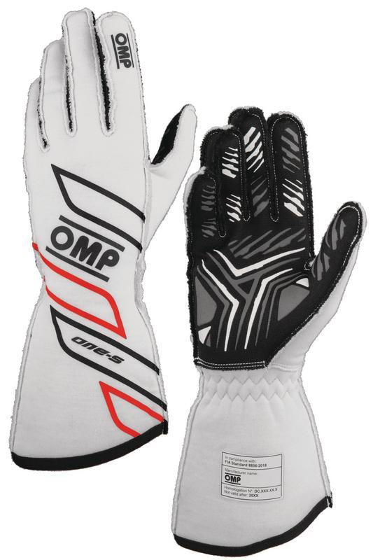 OMP ONE-S GLOVES my2025 FIA 8856-2018 NAVY BLUE / FLUO ORANGE SZ XXL