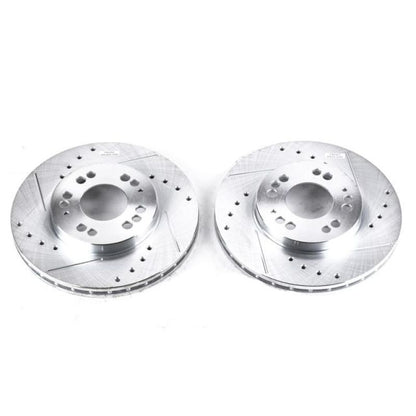 PowerStop Power Stop 91-96 Dodge Stealth Front Evolution Drilled & Slotted Rotors - Pair