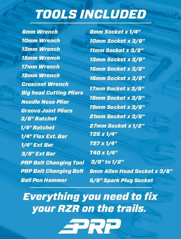 PRP Seats PRP RZR Roll Up Tool Bag with 36pc Tool Kit