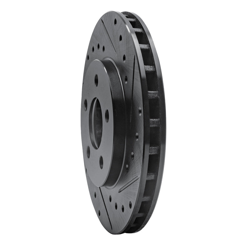 R1 Concepts R1 84-95 Chrysler Town & Country Front Right Drilled & Slotted Black Brake Rotor