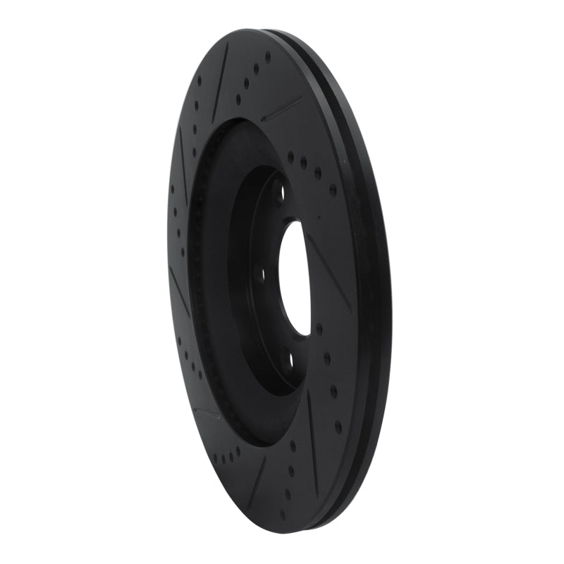 R1 Concepts R1 04-11 Mazda RX-8 Rear Right Drilled & Slotted Black Brake Rotor