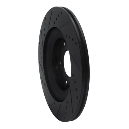 R1 Concepts R1 04-11 Mazda RX-8 Rear Right Drilled & Slotted Black Brake Rotor