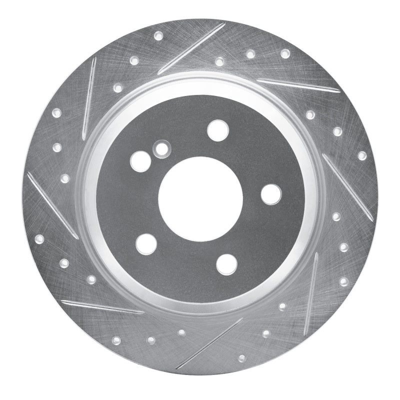 R1 Concepts R1 07-13 Mercedes-Benz S400 (USA) Rear Left Drilled & Slotted Silver Brake Rotor