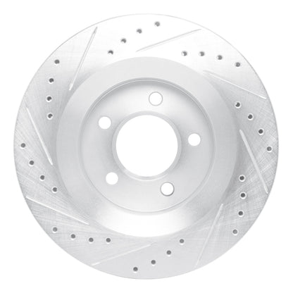 R1 Concepts R1 99-04 Chrysler 300M Front Right Drilled & Slotted Silver Brake Rotor