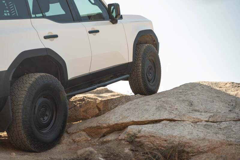 DV8 Offroad 24-25 Toyota Land Cruiser OE Plus Side Steps - Black Steel