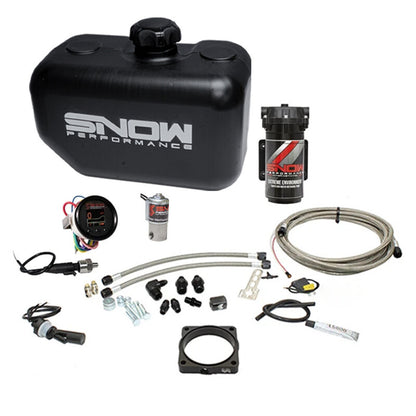 Snow Performance 08+ Charger Stg 2 Boost Cooler F/I Water Injection Kit (SS Braided Line & 4AN)