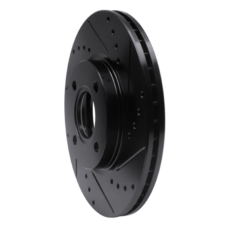 R1 Concepts R1 14-23 Ford Fiesta (USA/Canada) Front Right Drilled & Slotted Black Brake Rotor