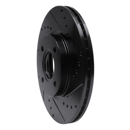 R1 Concepts R1 14-23 Ford Fiesta (USA/Canada) Front Right Drilled & Slotted Black Brake Rotor
