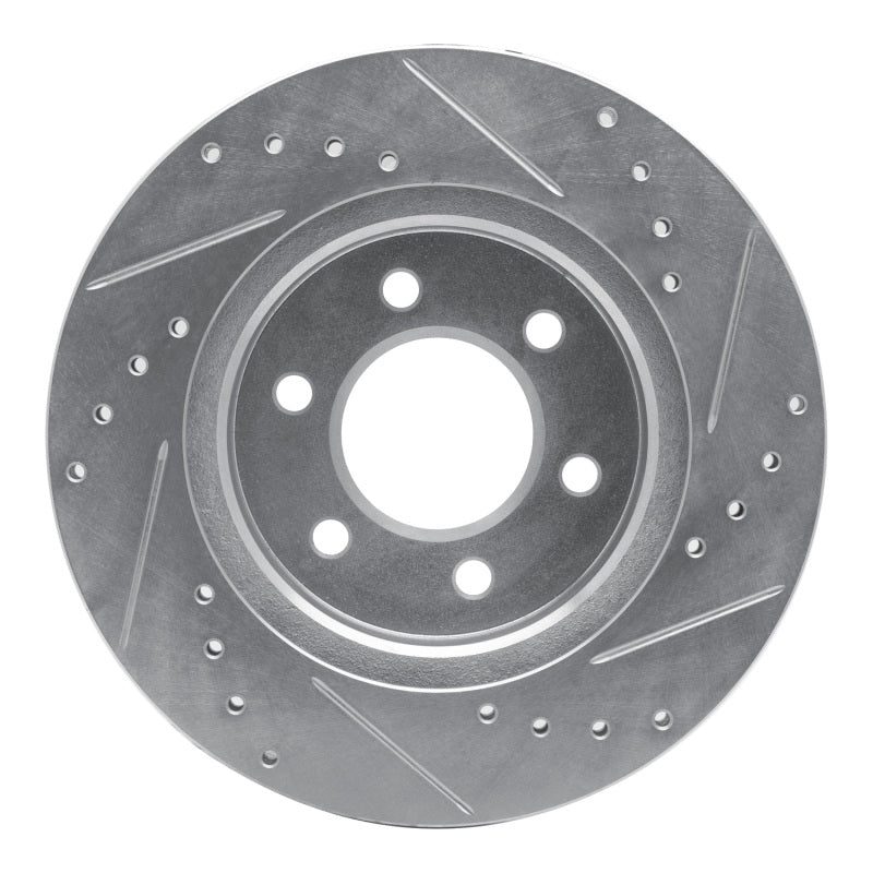 R1 Concepts R1 91-96 Dodge Dakota 4WD Front Left Drilled & Slotted Silver Brake Rotor