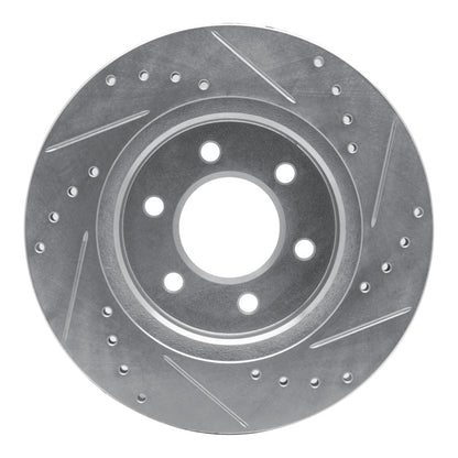 R1 Concepts R1 91-96 Dodge Dakota 4WD Front Left Drilled & Slotted Silver Brake Rotor