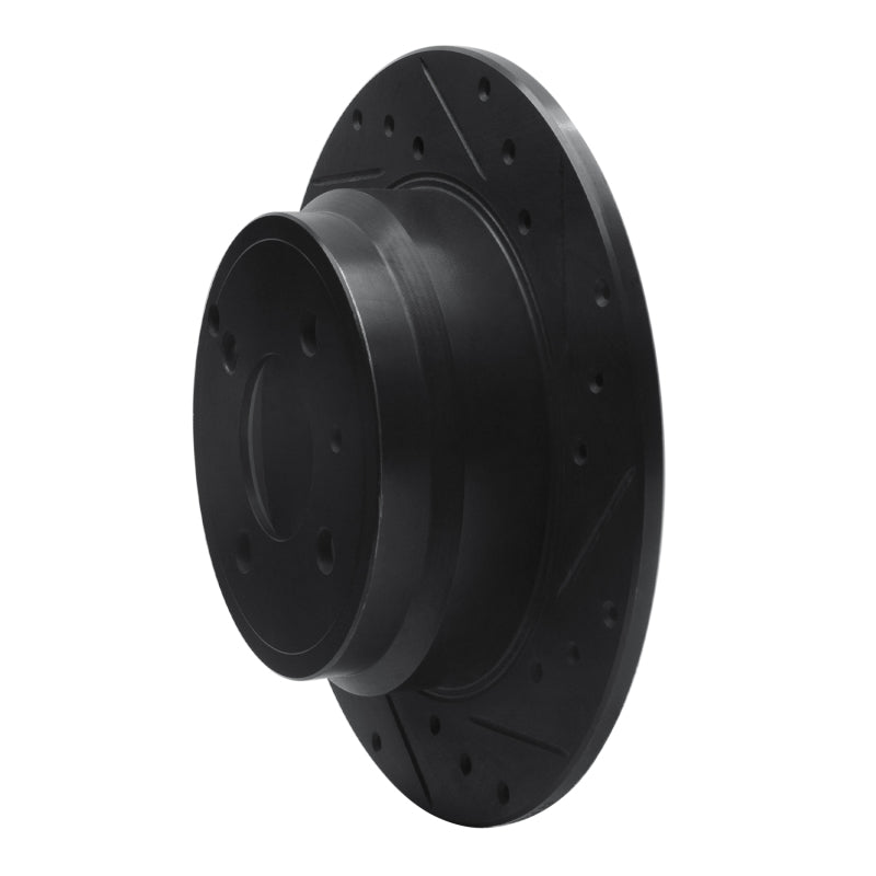 R1 Concepts R1 93-95 Volvo 850 Rear Right Drilled & Slotted Black Brake Rotor