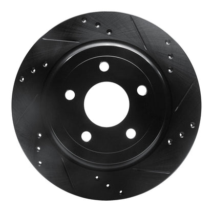 R1 Concepts R1 08-10 Chevrolet Cobalt Rear Right Drilled & Slotted Black Brake Rotor