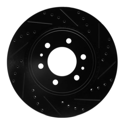 R1 Concepts R1 19-25 Cadillac Escalade ESV Front Right Drilled & Slotted Black Brake Rotor