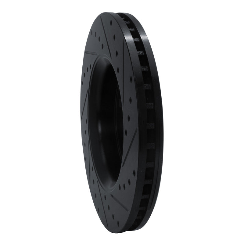 R1 Concepts R1 11-22 Dodge Durango Front Left Drilled & Slotted Black Brake Rotor