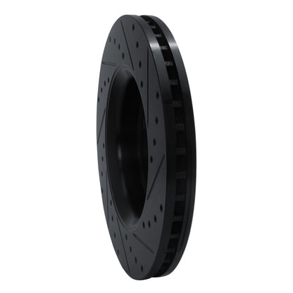 R1 Concepts R1 11-22 Dodge Durango Front Left Drilled & Slotted Black Brake Rotor