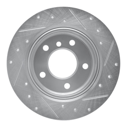 R1 Concepts R1 91-99 BMW 323I Rear Left Drilled & Slotted Silver Brake Rotor