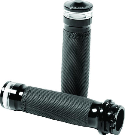 Performance Machine Contour Led Handle Grip Set - Black Ano