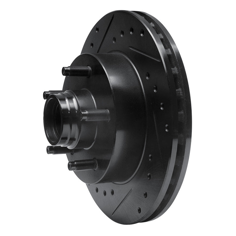 R1 Concepts R1 98-02 Ford Ranger (USA/Canada) Front Left Drilled & Slotted Black Brake Rotor