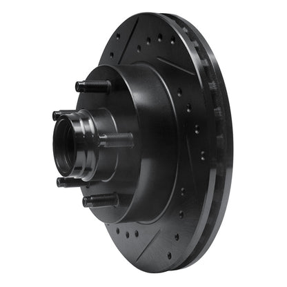 R1 Concepts R1 98-02 Ford Ranger (USA/Canada) Front Left Drilled & Slotted Black Brake Rotor