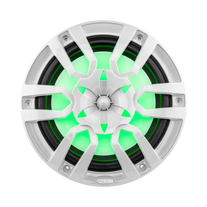 DS18 NXL Series Coaxial Marine Speaker w/ RGB Lights 10in 2-Way 200 Watts RMS 4 ohm White