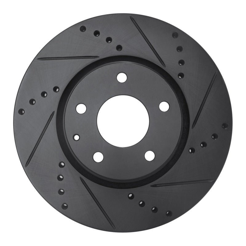 R1 Concepts R1 16-25 Mazda 6 Front Right Drilled & Slotted Black Brake Rotor