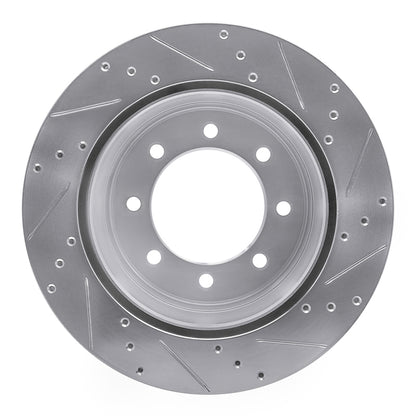 R1 Concepts R1 11-22 Ford F-250 2WD (Super Duty) Rear Left Drilled & Slotted Silver Brake Rotor