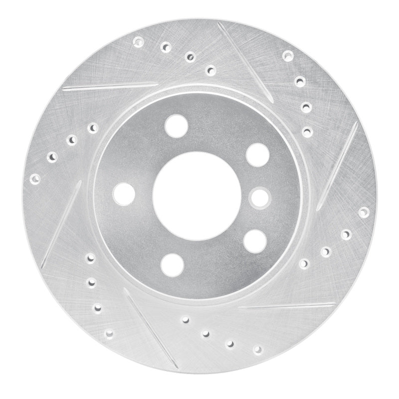 R1 Concepts R1 14-21 BMW i3 Front Right Drilled & Slotted Silver Brake Rotor