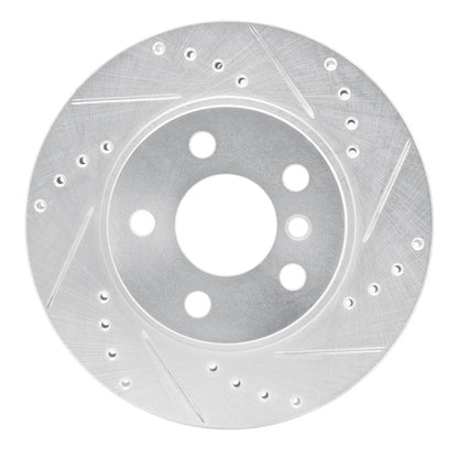 R1 Concepts R1 14-21 BMW i3 Front Right Drilled & Slotted Silver Brake Rotor