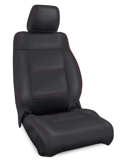PRP Seats PRP 11-12 Jeep Wrangler JK Front Seat Covers/2 door or 4 door (Pair) - Black with Red Stitching
