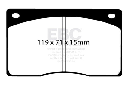EBC 93-97 Aston Martin DB7 3.2 Supercharged Greenstuff Front Brake Pads