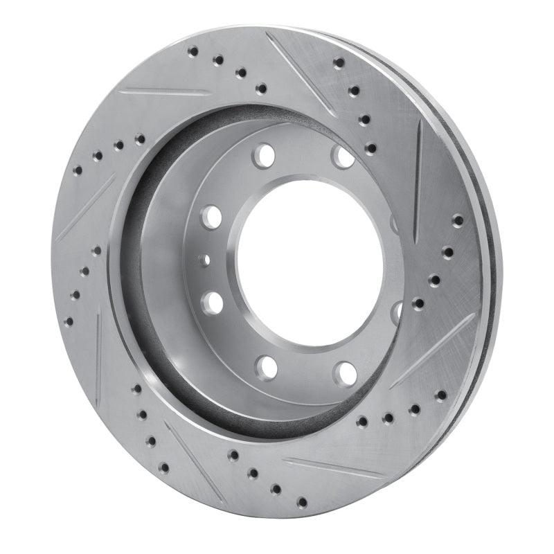 R1 Concepts R1 73-79 Ford F-250 2WD (Excl Super Duty) Front Left Drilled & Slotted Silver Brake Rotor