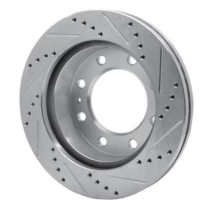 R1 Concepts R1 73-79 Ford F-250 2WD (Excl Super Duty) Front Left Drilled & Slotted Silver Brake Rotor