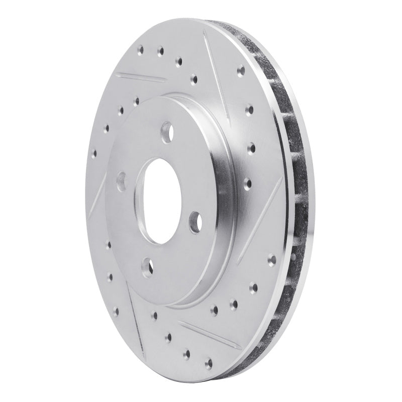 R1 Concepts R1 83-88 Chrysler Executive Sedan Front Right Drilled & Slotted Silver Brake Rotor