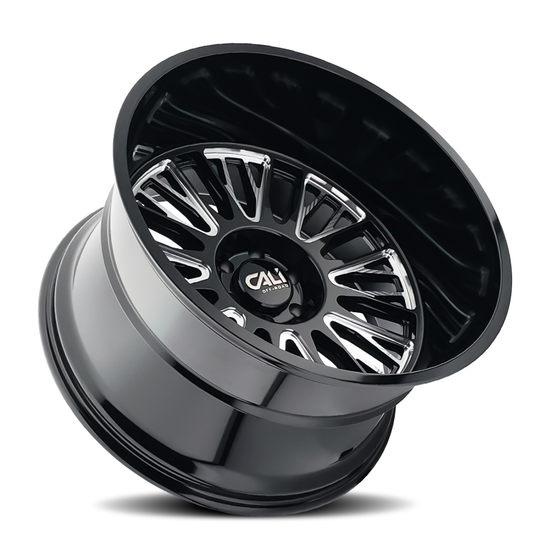 Cali Off-Road 9116 Vertex 22x12 / 6x135 BP / -44mm Offset / 87.1mm Hub Gloss Black Milled Wheel