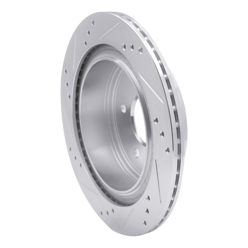 R1 Concepts R1 02-25 Infiniti G35 Rear Right Drilled & Slotted Silver Brake Rotor
