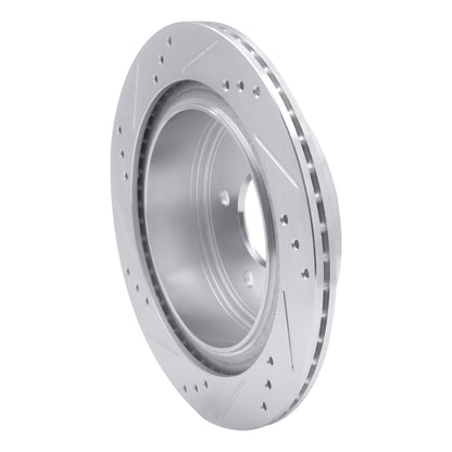 R1 Concepts R1 02-25 Infiniti G35 Rear Right Drilled & Slotted Silver Brake Rotor