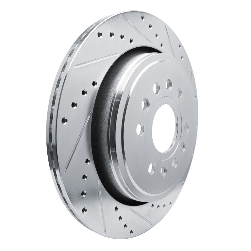 R1 Concepts R1 21-25 Jeep Grand Wagoneer Rear Right Drilled & Slotted Silver Brake Rotor