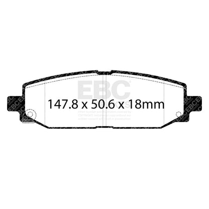 EBC 2018+ Jeep Wrangler (JL) Ultimax Rear Brake Pads