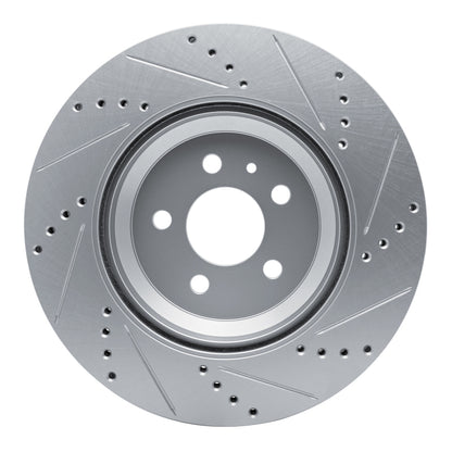 R1 Concepts R1 17-25 Tesla Model 3 Rear Left Drilled & Slotted Silver Brake Rotor