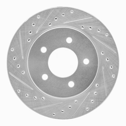 R1 Concepts R1 91-02 Chrysler Grand Voyager Front Left Drilled & Slotted Silver Brake Rotor
